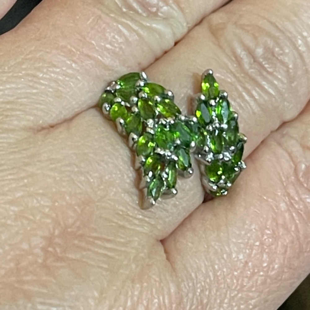 Natural Chrome Diopside Gemstone in 925 Sterling Silver Size 7 - Picture 10 of 13